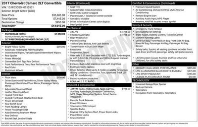 2017 Chevrolet Camaro 2LT