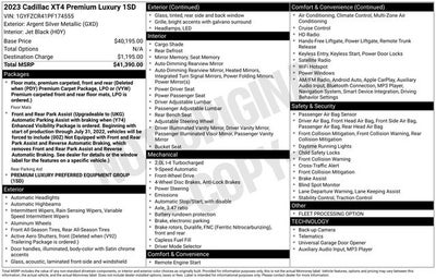 2023 Cadillac XT4 FWD Premium Luxury