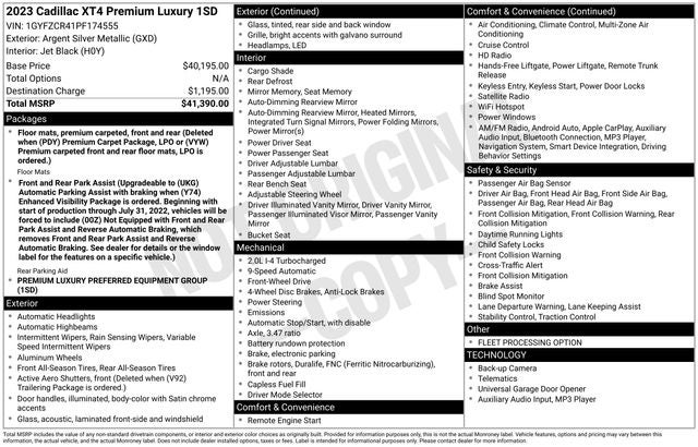 2023 Cadillac XT4 FWD Premium Luxury