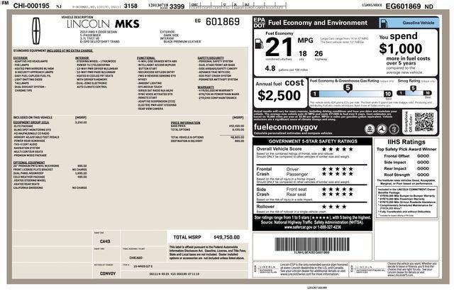 2014 Lincoln MKS Base