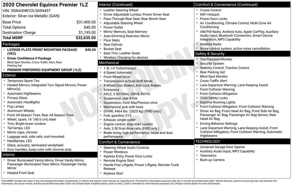 2020 Chevrolet Equinox Premier