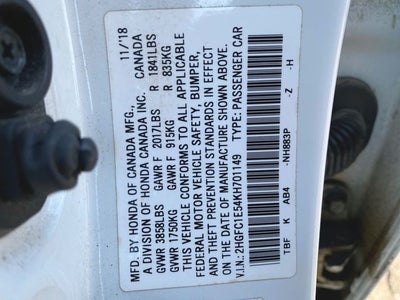 2019 Honda Civic Si