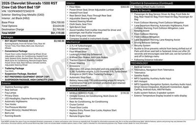 2026 Chevrolet Silverado 1500 RST