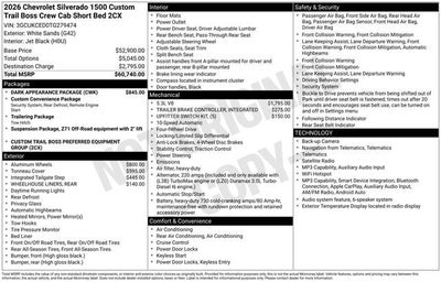 2026 Chevrolet Silverado 1500 Custom Trail Boss