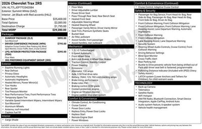 2026 Chevrolet Trax 2RS
