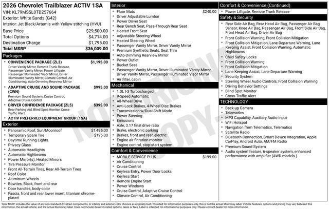 2026 Chevrolet Trailblazer ACTIV
