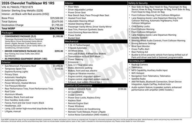 2026 Chevrolet Trailblazer RS