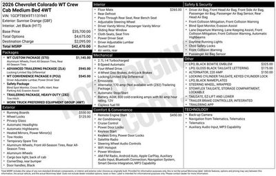 2026 Chevrolet Colorado WT