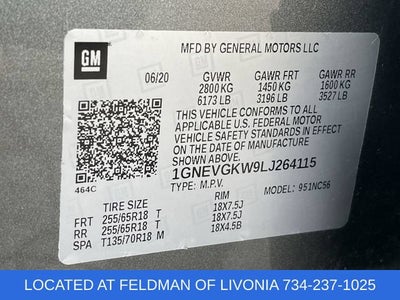 2020 Chevrolet Traverse LT Cloth