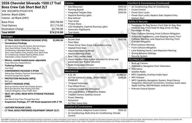 2026 Chevrolet Silverado 1500 LT Trail Boss